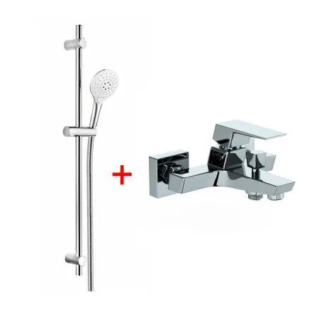 Комплект смесителя 2в1 Paini Torre 98ZPCRDJSEDIT1TO2VFH1BELR для ванны с душевым комплектом, хром