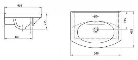 Мебельная раковина Santeri Новая грань 62