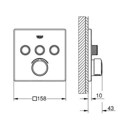 Смеситель Grohe Grohtherm SmartControl 29149000 для ванны с душем