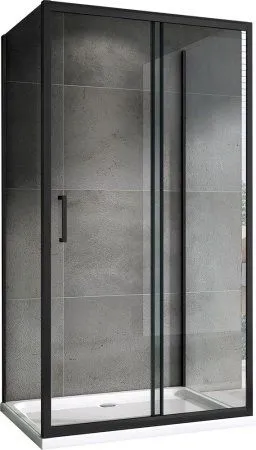 Душевой уголок ABBER Schwarzer Diamant AG30100B-S70B-S70B прозрачное/черный