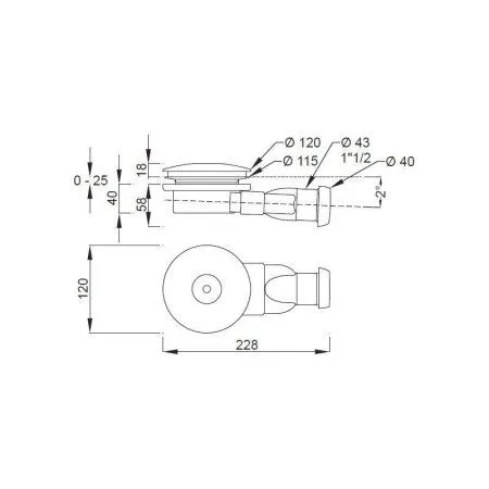 Сифон Jacob Delafon E78168-CP для душа - купить в Москве по низкой цене в интернет-магазине с доставкой по всей России | HITsant Сифон Jacob Delafon E78168-CP для душа