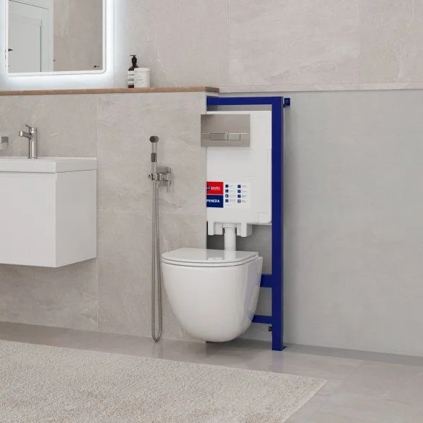 Система инсталляции Lemark PENEDA для подвесных унитазов, механическая, без кнопки смыва (9880001)