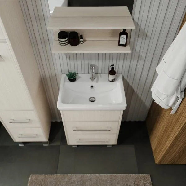 Тумба под раковину напольная Бриклаер ЧИЛИ светлая лиственница , 55 см