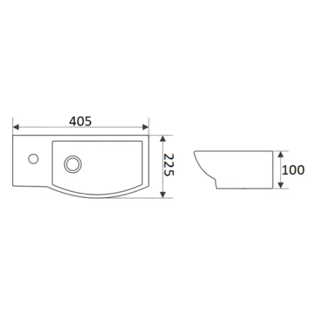 Раковина CeramaLux 40,5x22,5 7947AR