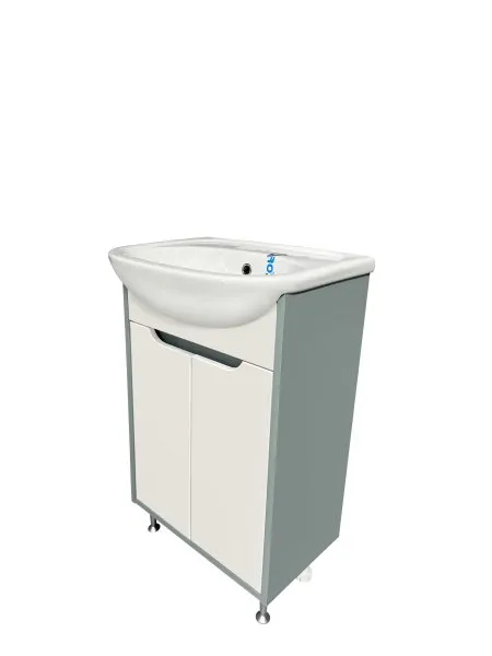 Тумба Runo Эконова 50 бирюзово-белая под умывальник Уют 50 (00-00004656)