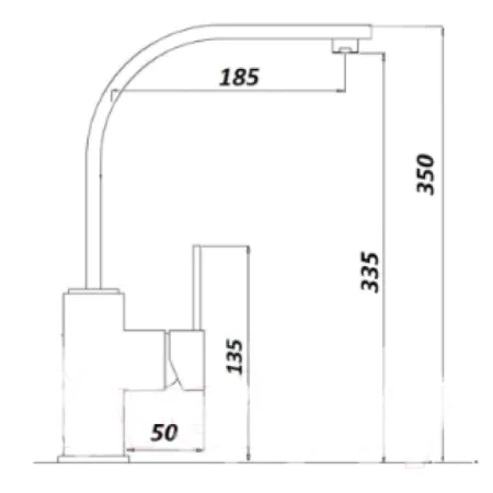 Смеситель Wisent W4998-6 нержавеющая сталь