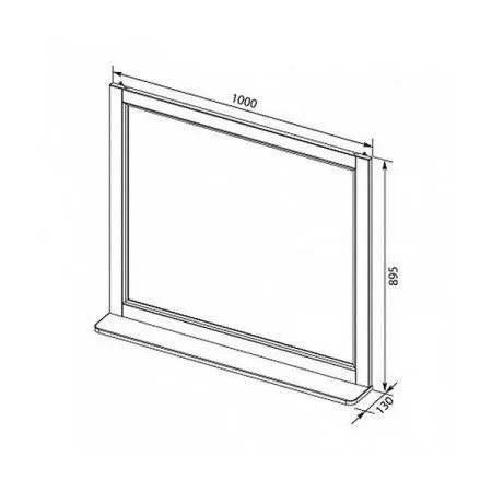 Зеркало Aquanet Бостон 00209674 100 белый матовый