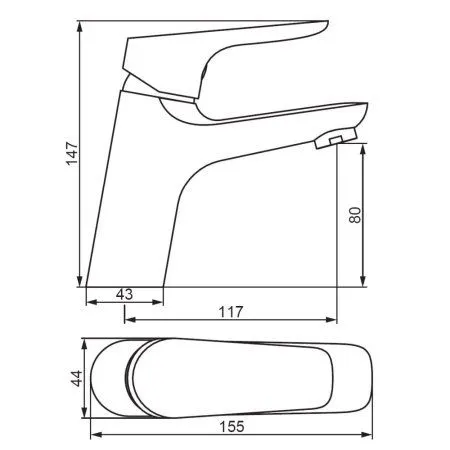 Смеситель для раковины Damixa Jupiter 770210001, Хром