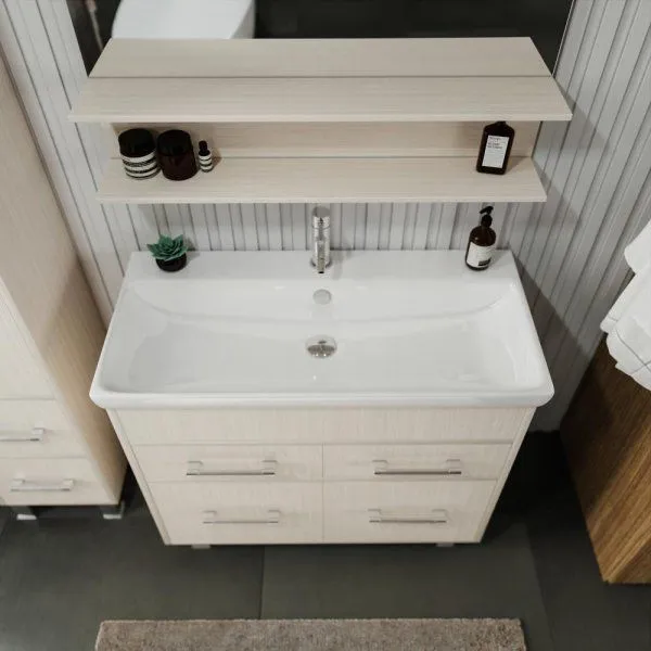 Тумба под раковину напольная Бриклаер ЧИЛИ светлая лиственница , 90 см