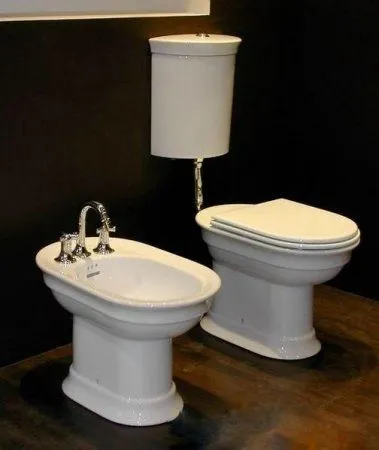 Напольный унитаз для высокого бачка Hatria Dolcevita, белый/хром