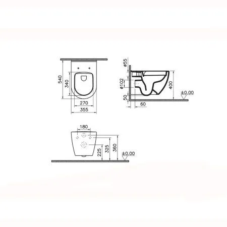 Комплект VitrA Mia Round  9873B003-7201 4 в 1