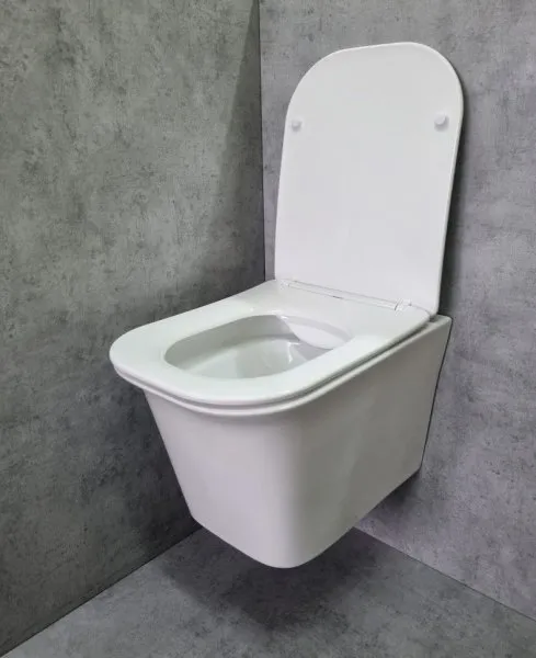 Унитаз подвесной CeramaLux 2622E, Бело-Глянцевый