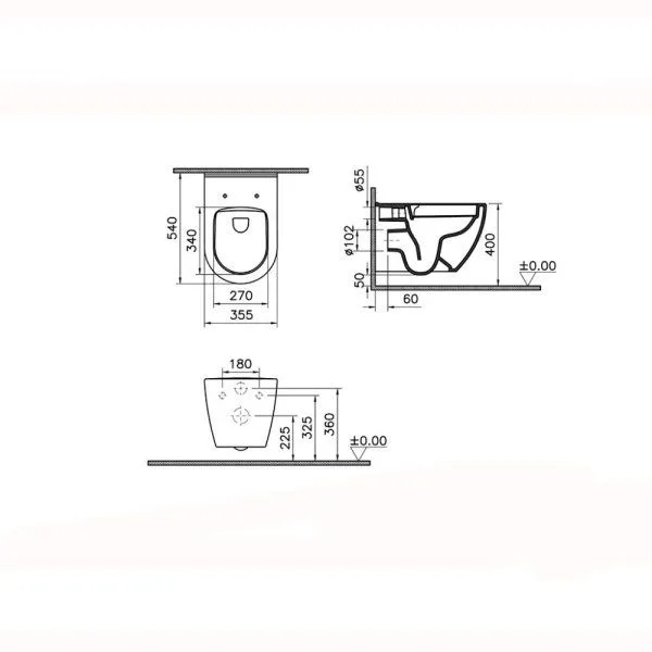 Комплект VitrA Mia Round  9873B003-7201 4 в 1