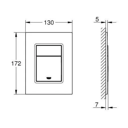 Кнопка смыва Grohe Skate Cosmopolitan 37535000 хром