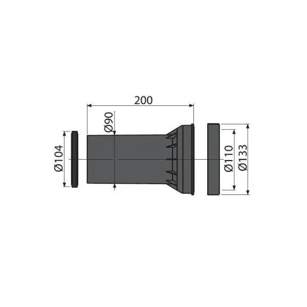 Патрубок Alcaplast  M902 для подключения унитаза к стоку - купить в Москве по низкой цене в интернет-магазине с доставкой по всей России | HITsant Патрубок Alcaplast  M902 для подключения унитаза к стоку