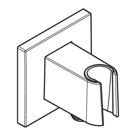 Шланговое подключение Hansgrohe Fixfit Porter E 26889670 с держателем душа, черный матовый