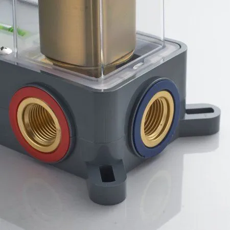 Смеситель для раковины однорычажный встроенный Shevanik S9941G, Золотой сатин