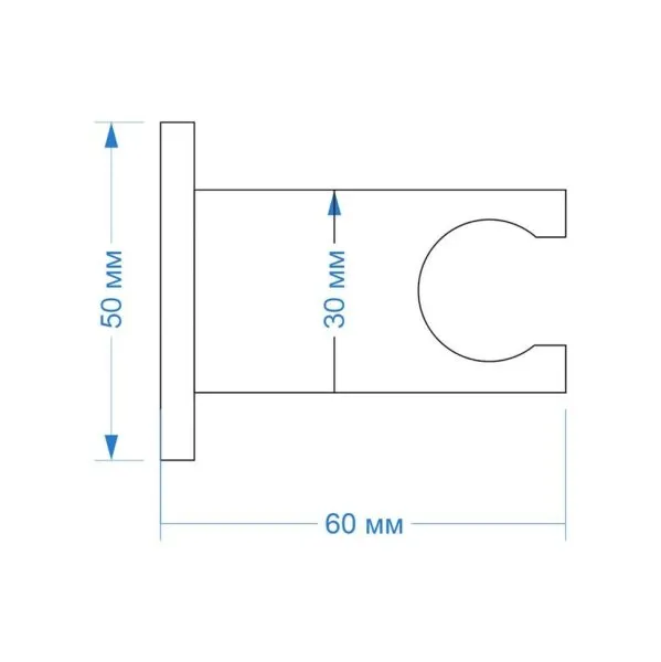 Держатель ручного душа Paini 53PQPZAZ18FI6QWZQ фиксированный, матовый черный PVD
