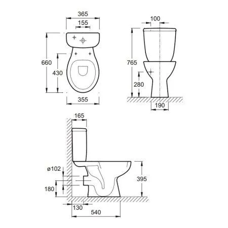 Унитаз-компакт Jacob Delafon Brive E4380-00