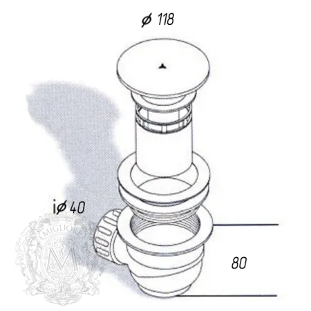 Выпуск-сифон Migliore Ricambi 20205 для душа