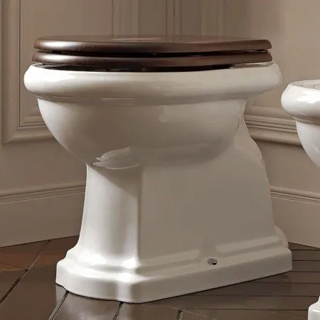 Унитаз приставной Kerasan Retro 1010bi вертикальный выпуск - купить в Москве по низкой цене в интернет-магазине с доставкой по всей России | HITsant Унитаз приставной Kerasan Retro 1010bi вертикальный выпуск