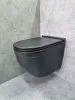 Унитаз подвесной CeramaLux 2198MB, Черно-Матовый