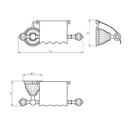 Бумагодержатель закрытый Migliore Olivia 17481 керамика белая, хром