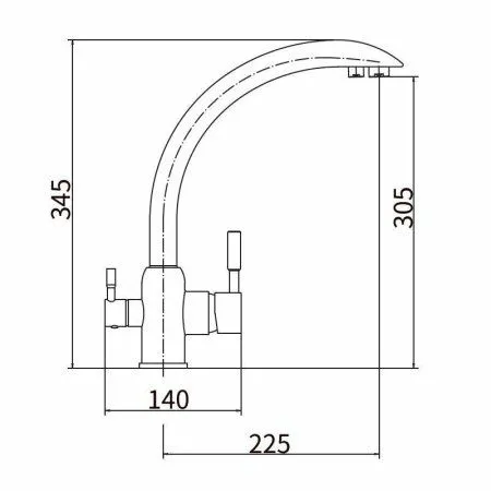 Смеситель для кухни FASHUN (A54309-7A)