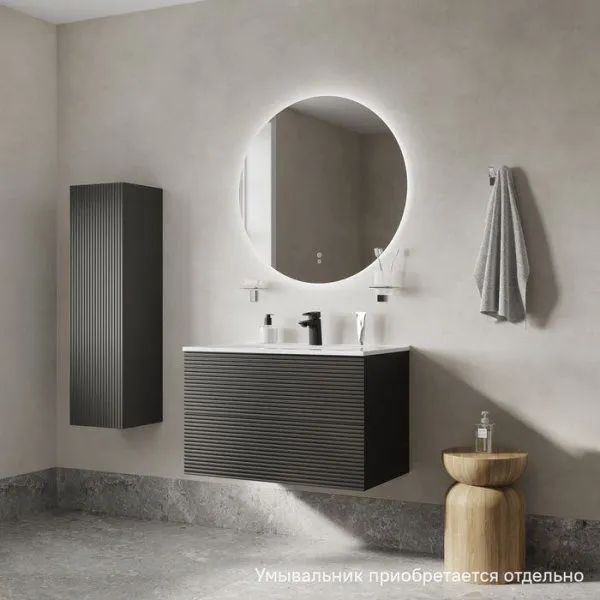 Тумба подвесная, 80 см, темно-серый, Bild, IDDIS, BIL80G0i95 подходит умыв. 0138000i28