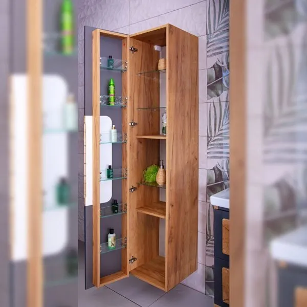 Пенал Бриклаер Форест 35 см, дуб золотой/антрацит