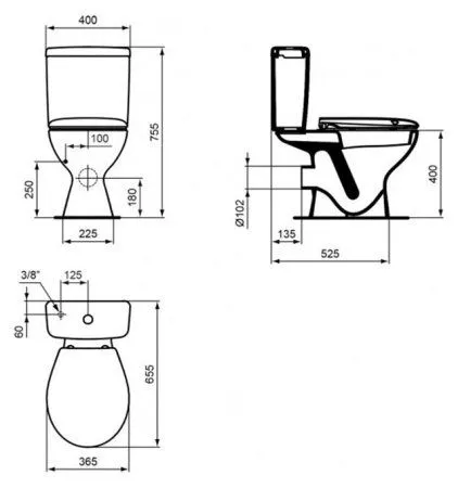 Унитаз-компакт Vidima Сева дуо W917201