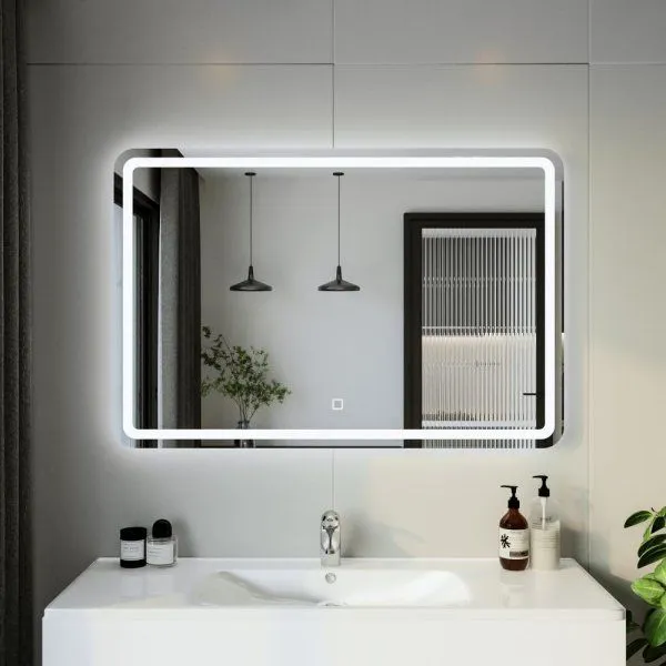 Зеркало Бриклаер Эстель-1 120 с подсветкой LED, сенсор на зеркале