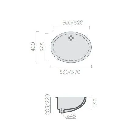 Раковина Galassia Denise 6002 57х43 белый - купить в Москве по низкой цене в интернет-магазине с доставкой по всей России | HITsant Раковина Galassia Denise 6002 57х43 белый