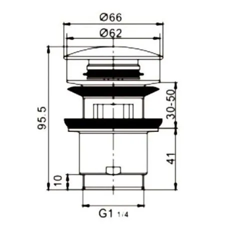 Донный клапан Rose RSUH01HIH автомат