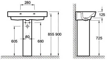 Раковина Jacob Delafon Reve E4803-00 80х41 см