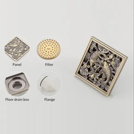 Душевой трап Gappo G81002-4 с решеткой - купить в Москве по низкой цене в интернет-магазине с доставкой по всей России | HITsant Душевой трап Gappo G81002-4 с решеткой