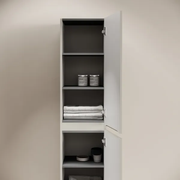 Шкаф-пенал подвесной SANCOS Code, 350х350х1650 мм, цвет белый,  PCD35W