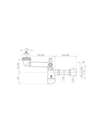 Сифон для раковины PREVEX Preloc  (PR3-D4N35-001)