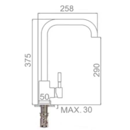 Смеситель Wisent W4998-4-22C гранит