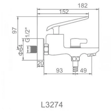 Смеситель Ledeme L3274 хром