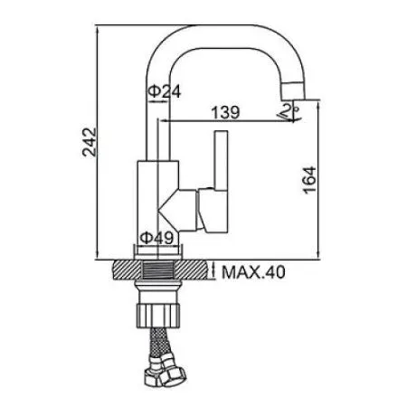Смеситель Ledeme L1099B черный - купить в Москве по низкой цене в интернет-магазине с доставкой по всей России | HITsant Смеситель Ledeme L1099B черный