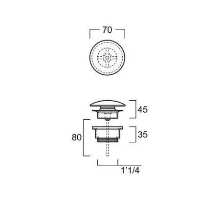 Донный клапан Simas PLCE