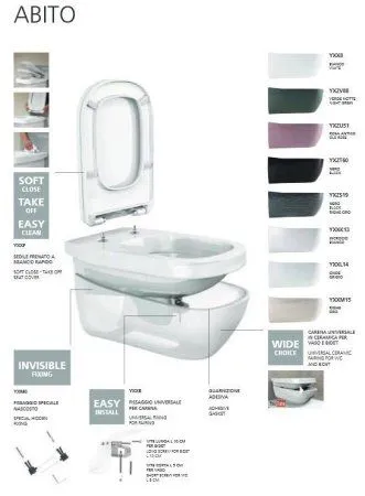 Унитаз подвесной Hatria Abito YXX601 - купить в Москве по низкой цене в интернет-магазине с доставкой по всей России | HITsant Унитаз подвесной Hatria Abito YXX601