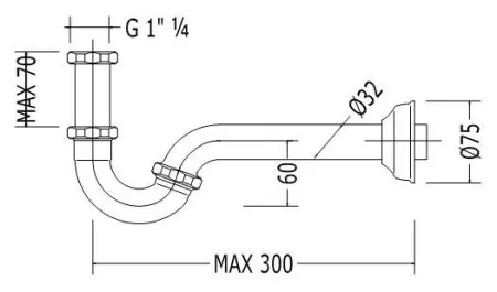 Сифон для раковины Devon&Devon DDA325CR хром