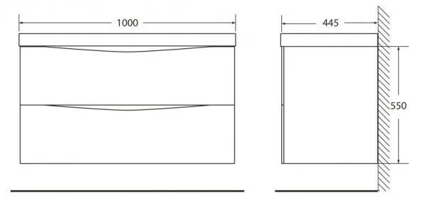 Мебель для ванной BelBagno Marino MARINO-1000-2C-SO-RW-P 100 rovere moro