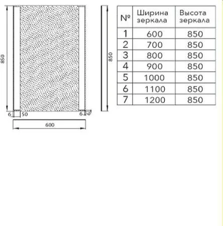 Зеркало Aquanet Форли 00196660 900х850 LED