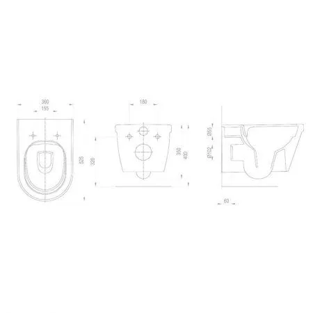 Чаша для унитаза подвесного Ravak Chrome X01651 - купить в Москве по низкой цене в интернет-магазине с доставкой по всей России | HITsant Чаша для унитаза подвесного Ravak Chrome X01651