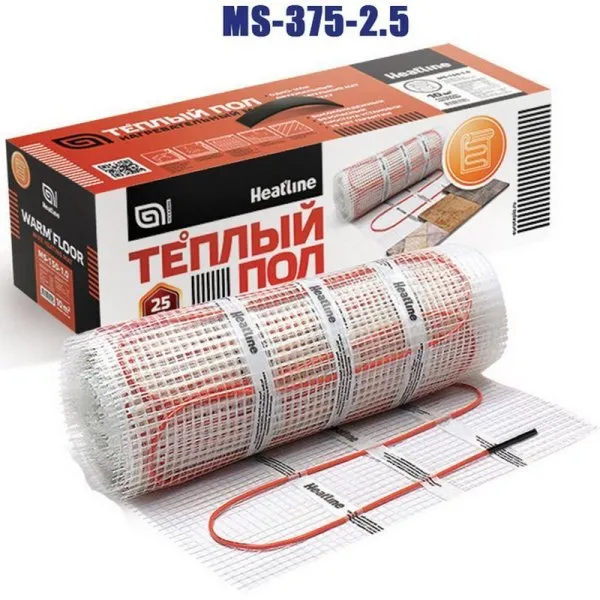Двухжильный нагревательный мат Heatline-SLIM MS-375-2.5