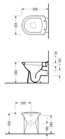 Унитаз приставной Serel Orchidee 6811 GTS с биде и микролифтом