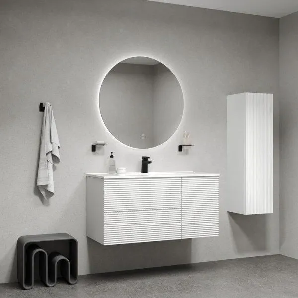 Тумба с умывальником, подвесная, 100 см, белый, Bild, IDDIS, BIL10W0i95K